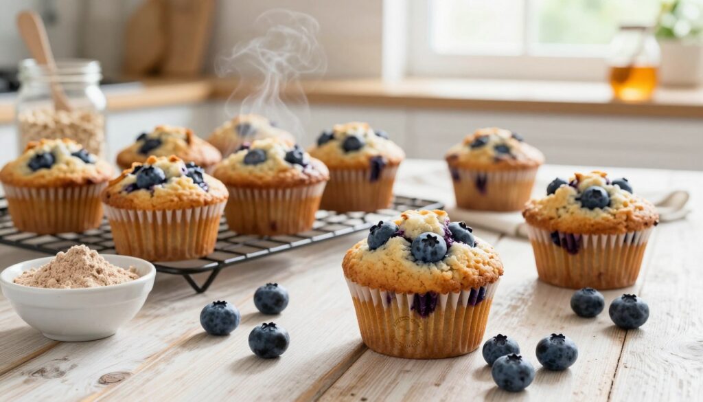 High Protein Blueberry Muffins