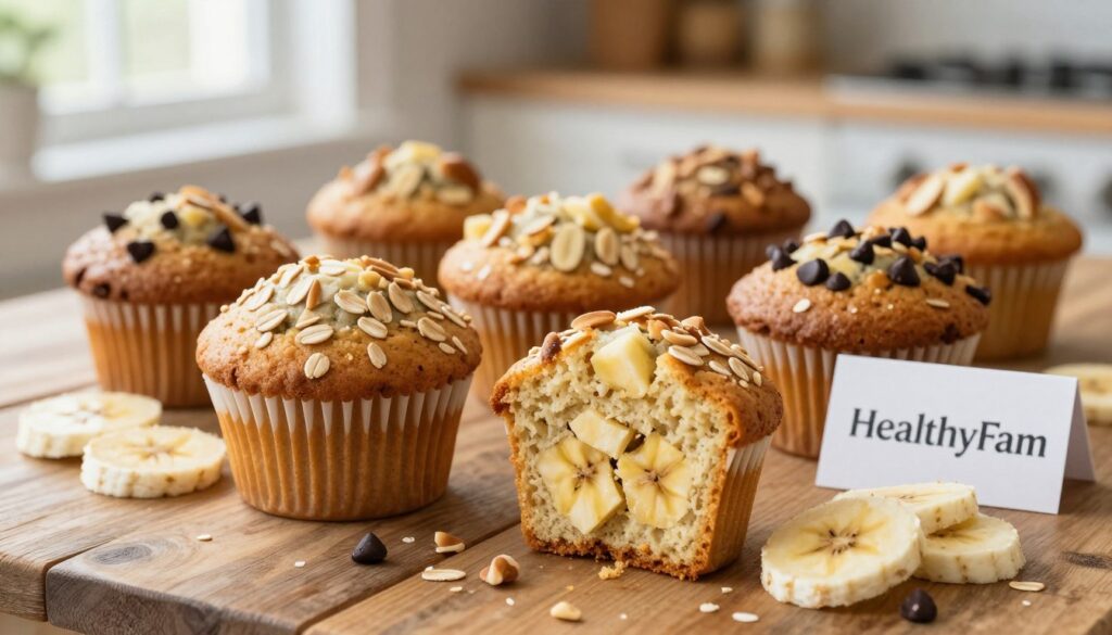 high protein banana muffins
